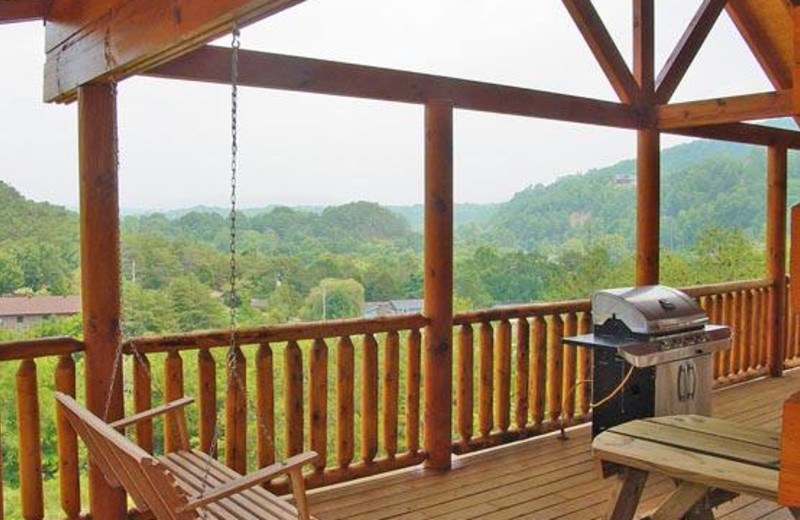 Cabin deck view at Eagles Ridge Resort.