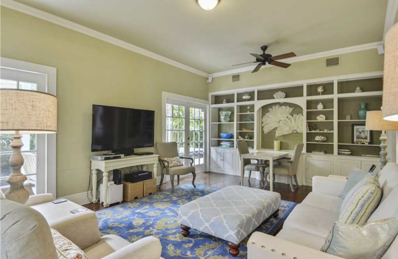 Rental living room at At Home in Key West, LLC.