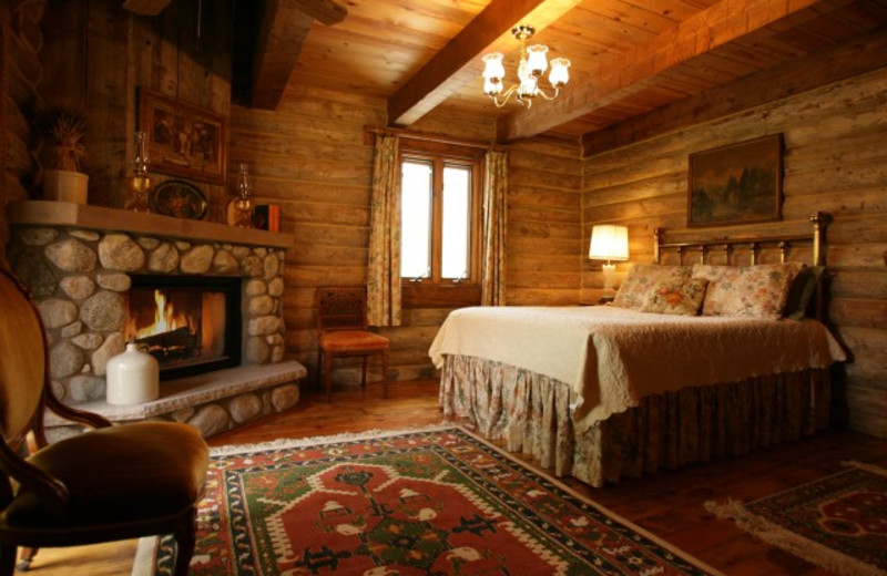 Guest room at The Lodge at Red River Ranch.
