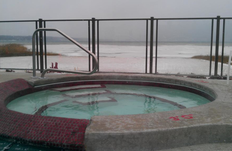 Hot tub at The Cherry Tree Inn & Suites.