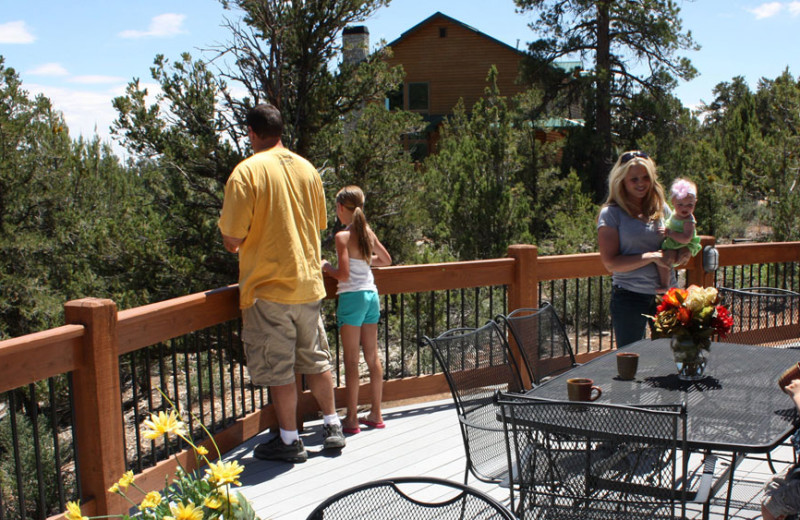 Deck at Zion Ponderosa Ranch Resort.
