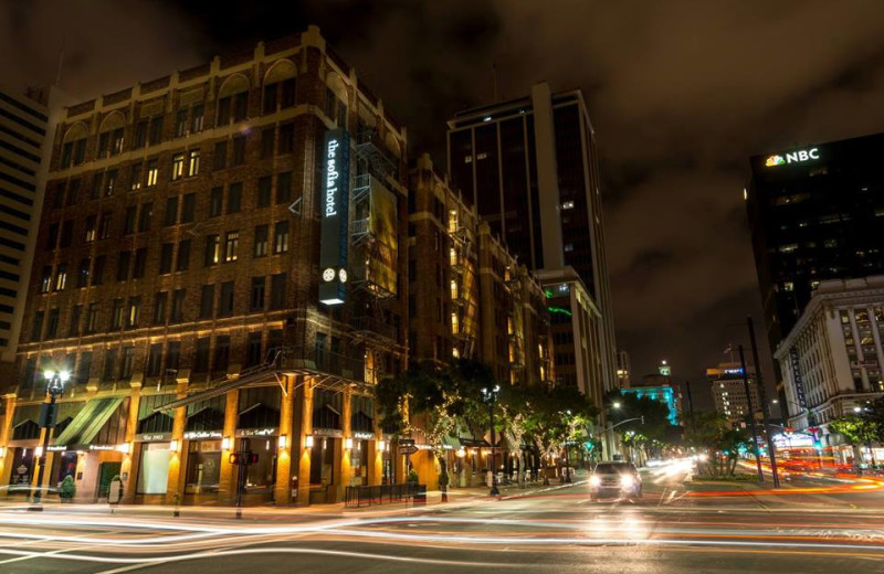 Exterior view of The Sofia Hotel.