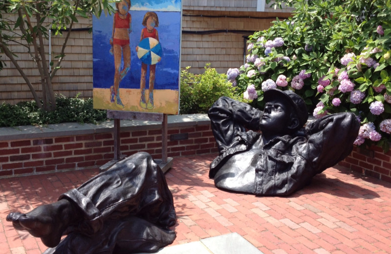 Sculpture garden near Vineyard Square Hotel & Suites.