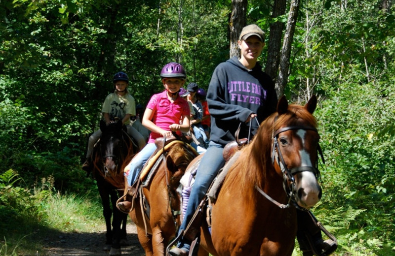 Horseback riding near Quarterdeck Resort.