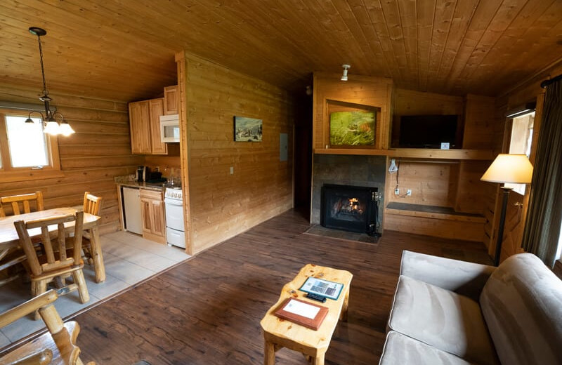 Cabin interior at 320 Guest Ranch.