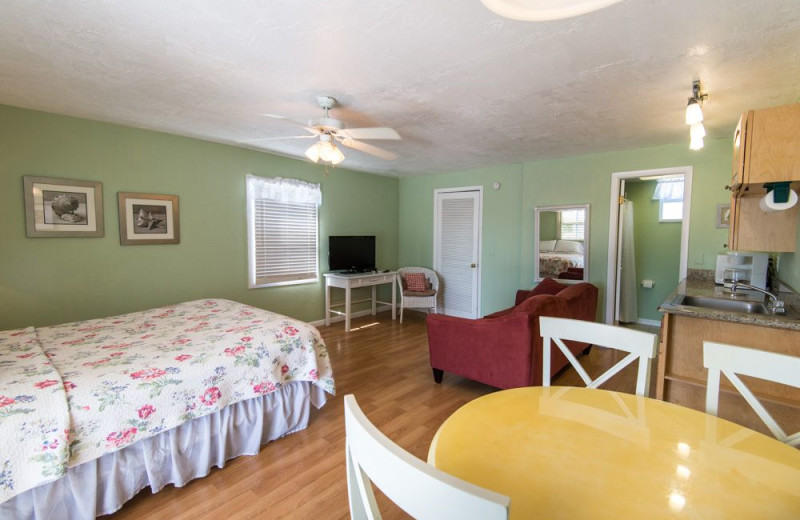 Guest room at Silver Sands Villas.