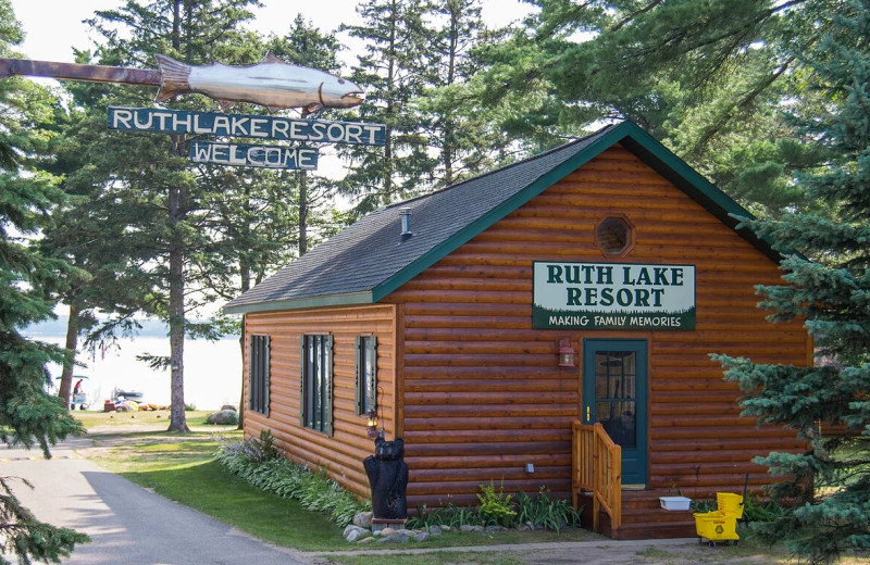 Exterior view of Ruth Lake Resort.