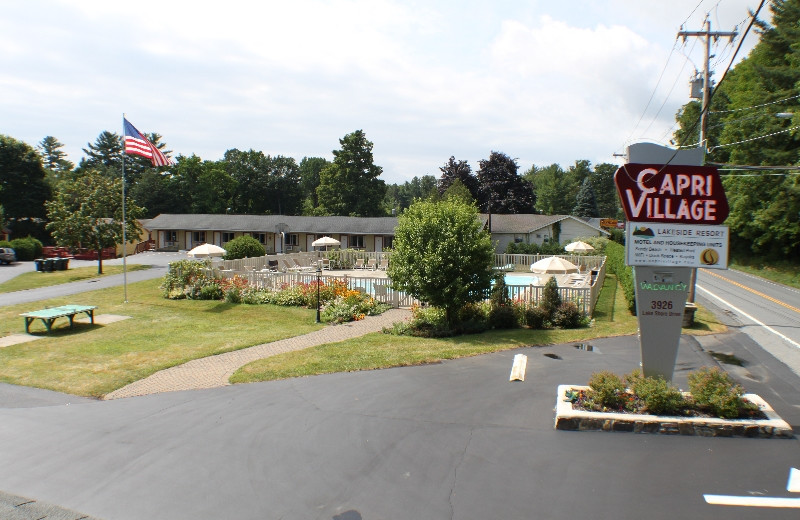 Exterior entrance of Capri Village Resort.