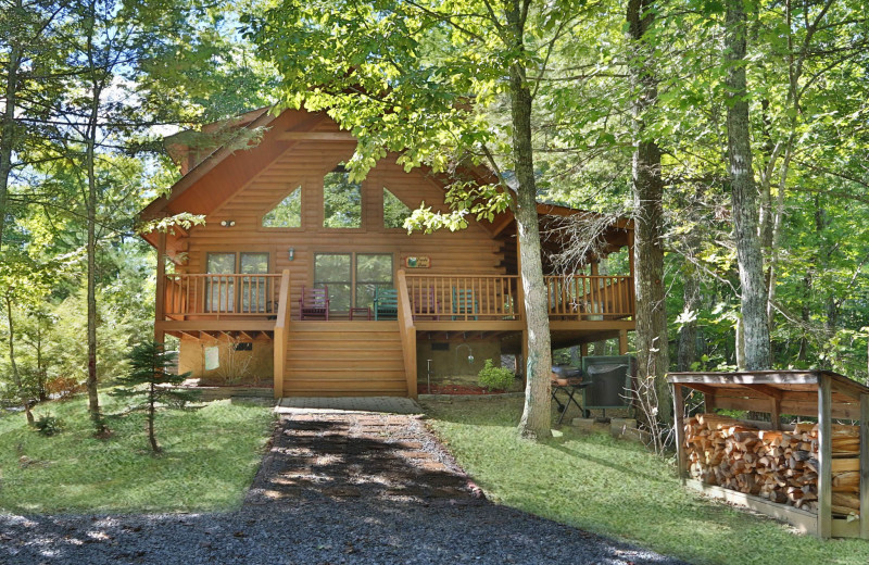 Cabin exterior at Little Valley Mountain Resort.