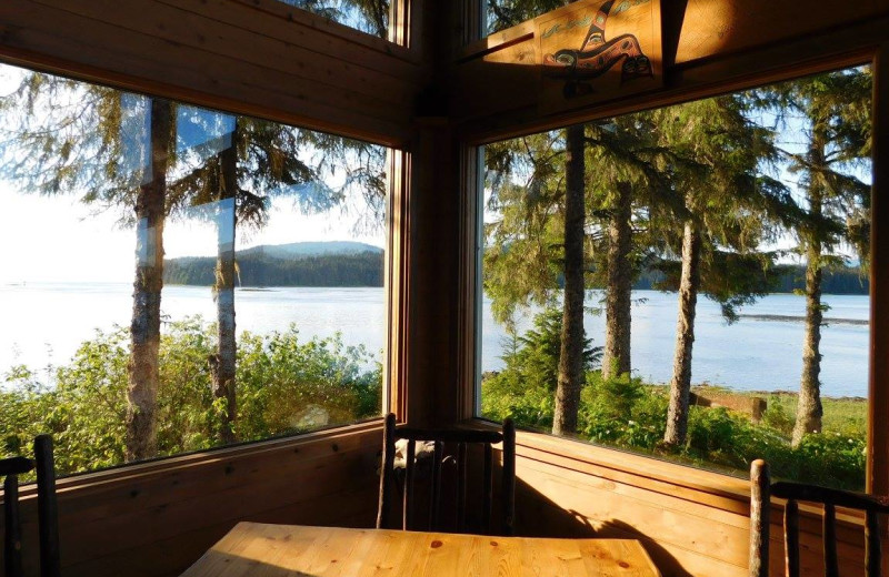 Dining at Favorite Bay Lodge.