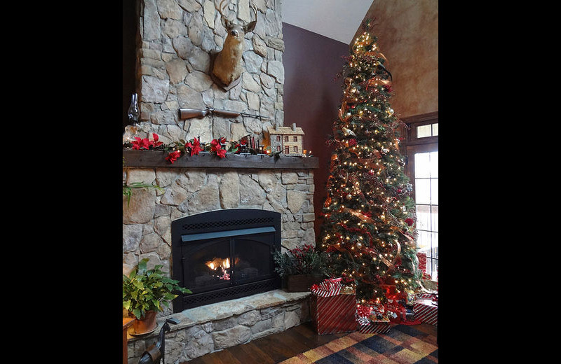 Rental fireplace at Amazing Branson Rentals