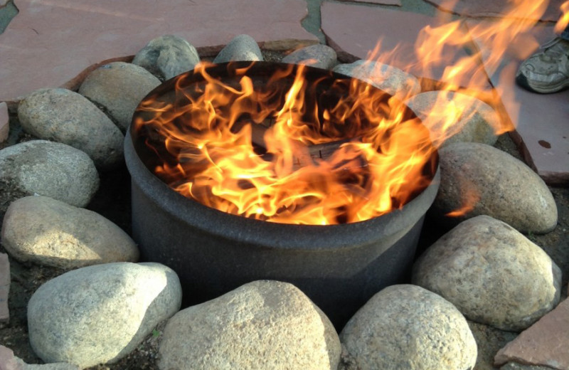 Fire pit at Misty Mountain Lodge.