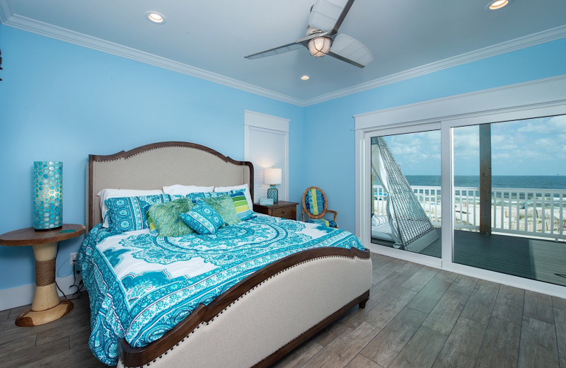 Rental bedroom at Sunset Properties.