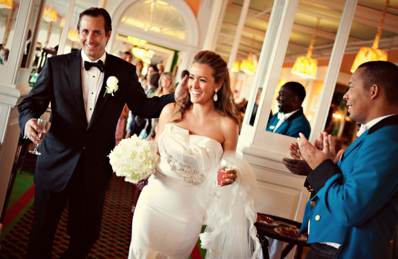 Wedding couple at Grand Hotel.