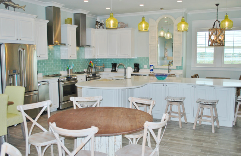 Rental kitchen at Gulf Shores Vacation Rentals.