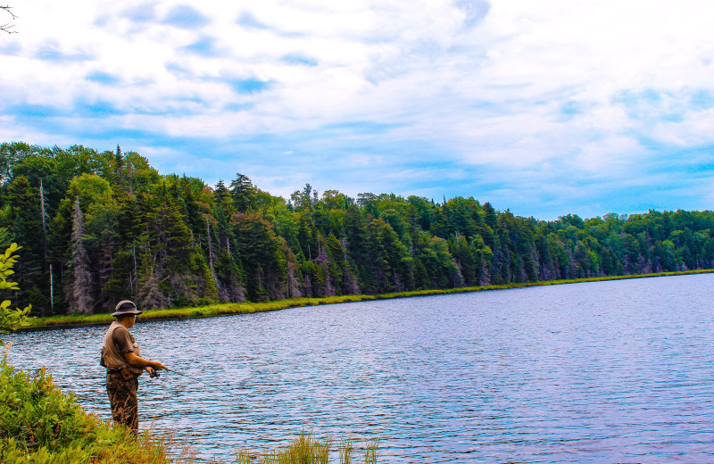 Fishing at The Whiteface Lodge.