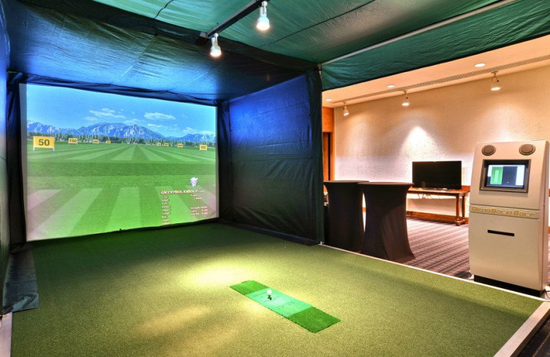 Golf simulator at Toftrees Golf Resort and Conference Center.