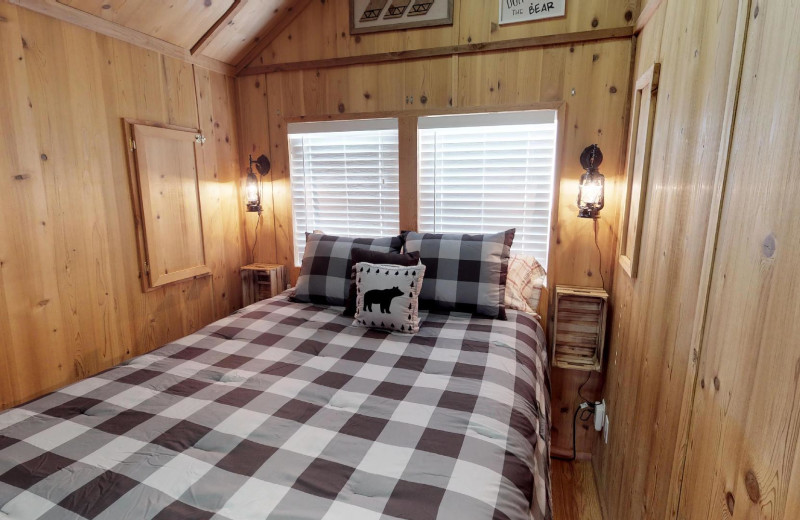 Rental bedroom at Island Park Reservations.