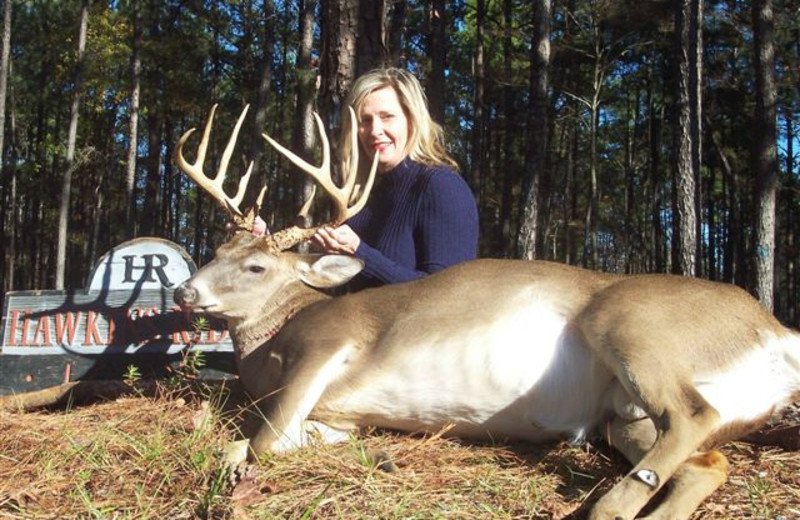 Deer hunting at Hawkin's Ridge Lodge.