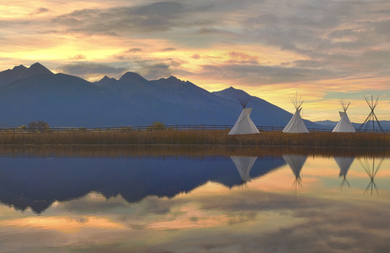 Teepees at Ninepipes Lodge.