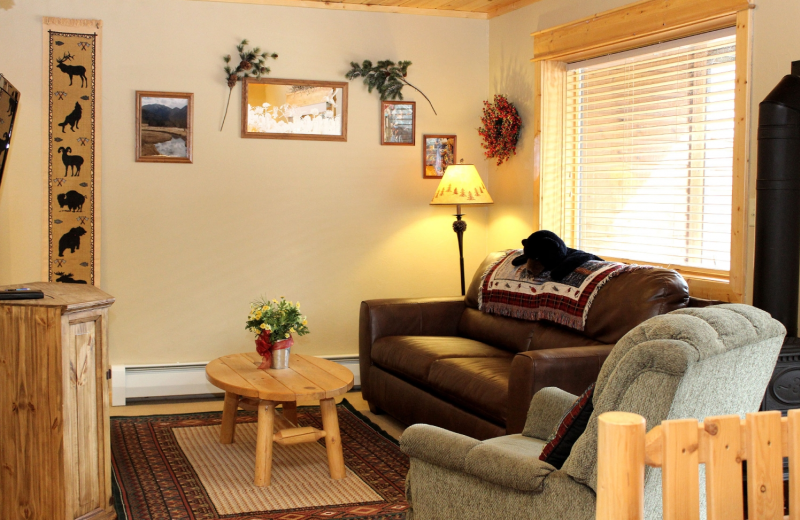 Condo living room at Bear Creek Vacation Condos.