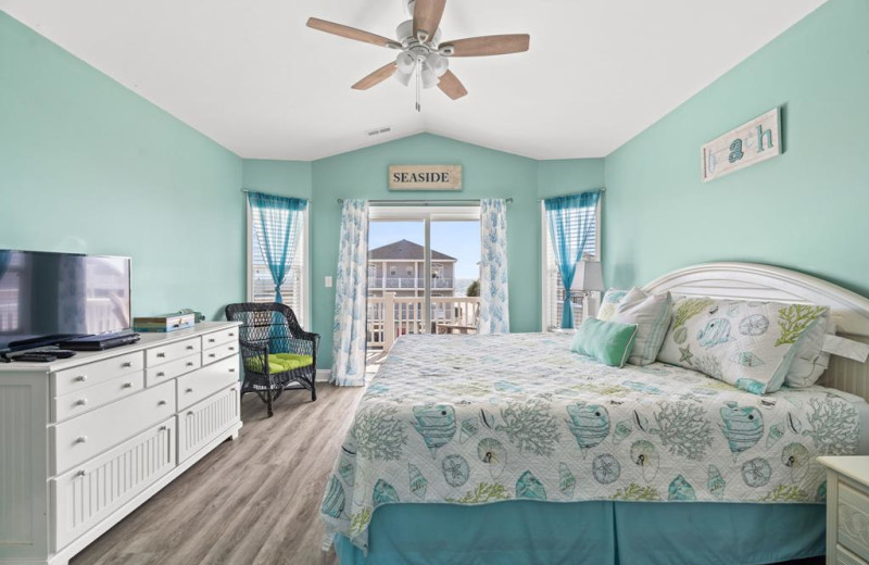 Rental bedroom at Williamson Vacation Rentals.