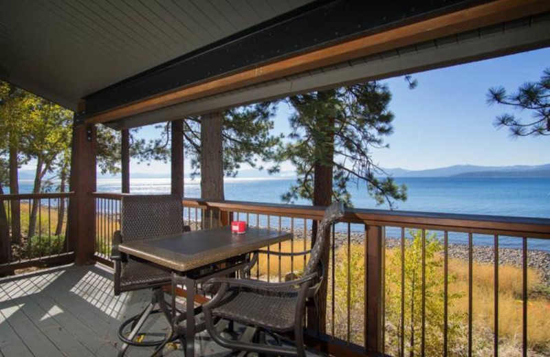 Private porch at Brockway Springs Resort