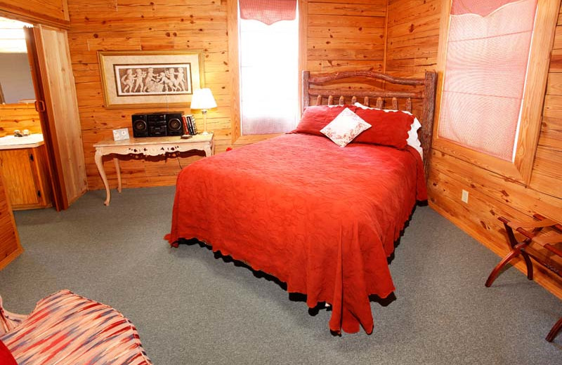 Cabin Bedroom at Hidden Hollow Cabins