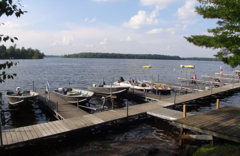 Dock at Woodland Beach Resort.