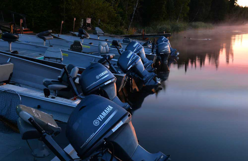 Boats at Manotak Lodge.