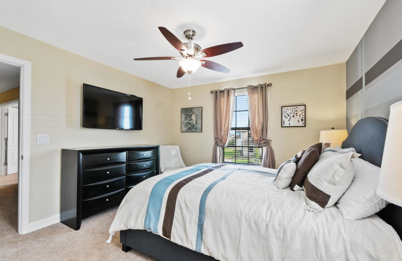 Rental bedroom at Tropical Escape Vacation Homes.