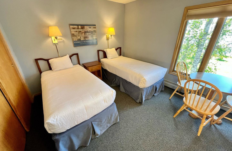 Guest room at Thomsonite Beach Inn & Suites.
