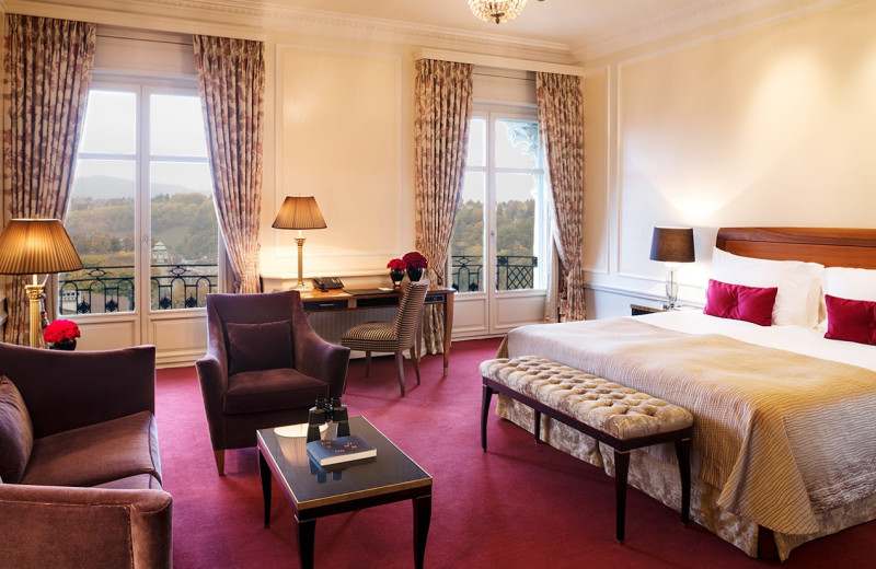 Guest room at Hotel Bellevue Palace.