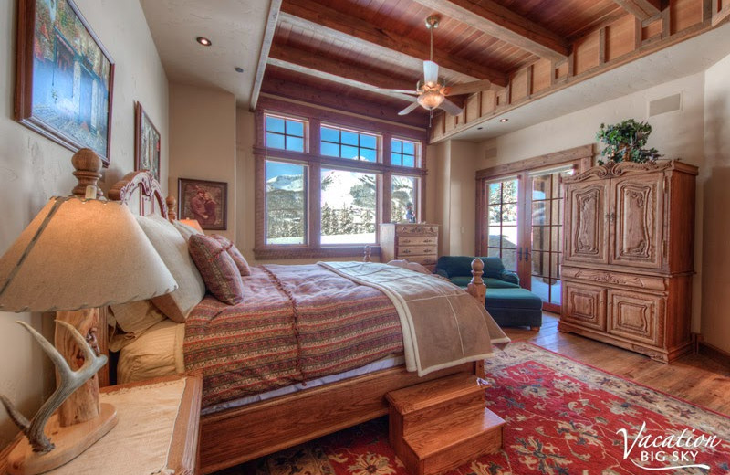 Rental bedroom at Big Sky Luxury Rentals.