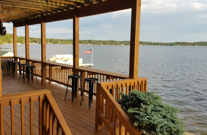 Deck at Lake Cabins Resort.