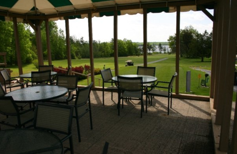 Patio at Bluff Point Golf Resort.