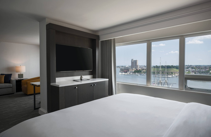 Guest room at Renaissance Harborplace.