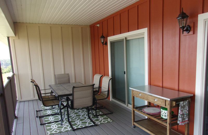 Condo balcony at Thousand Hills Golf Resort.