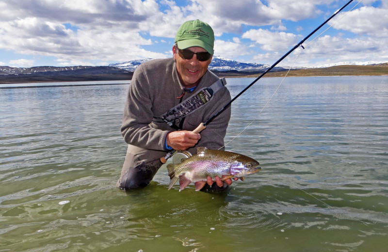 Fishing at Monster Lake.