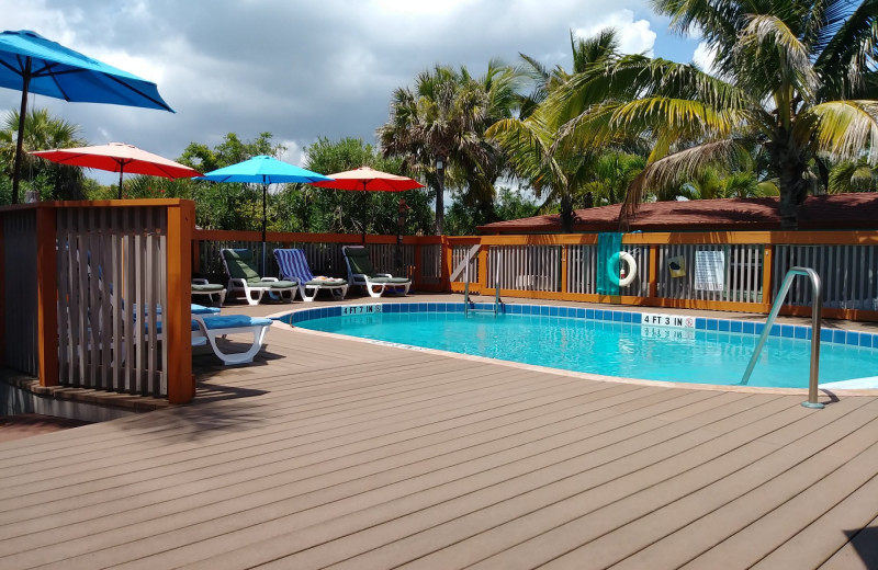 Outdoor pool at Seashell Suites.