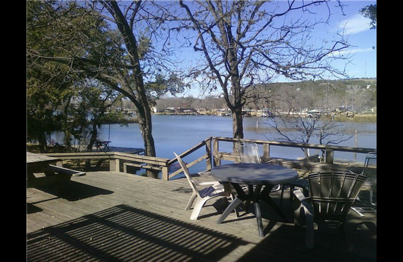 Lake view at Carico's Lake House on LBJ.