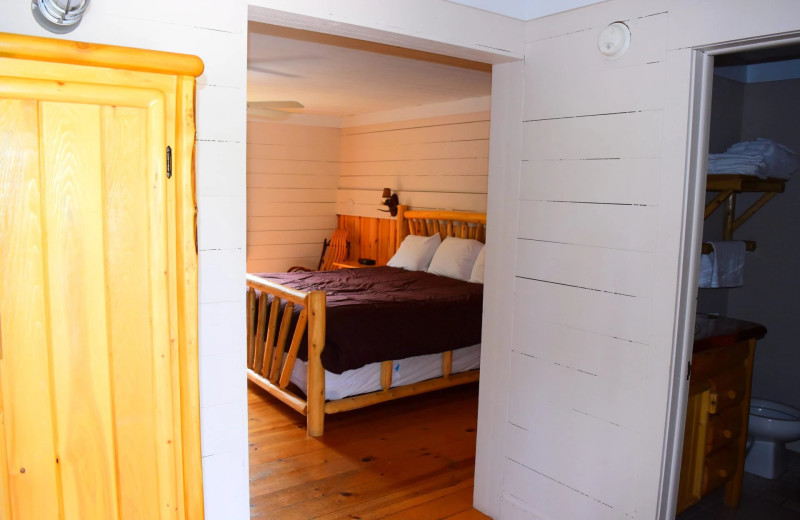 Guest room at Drummond Island Resort and Conference Center.