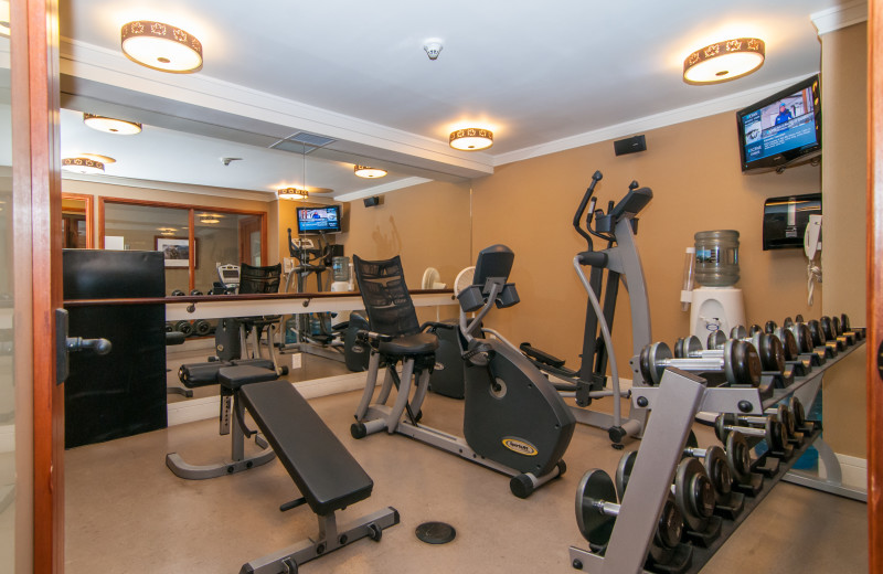 Fitness room at The Fox Hotel & Suites in Banff.