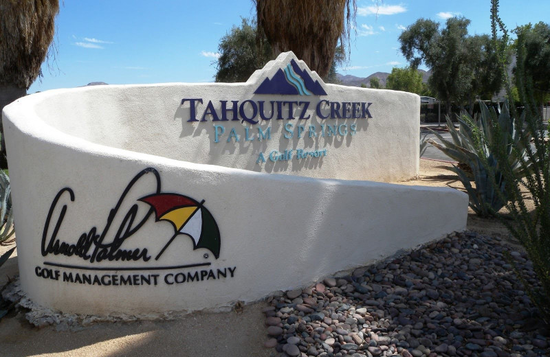 Tahquitz Creek sign.