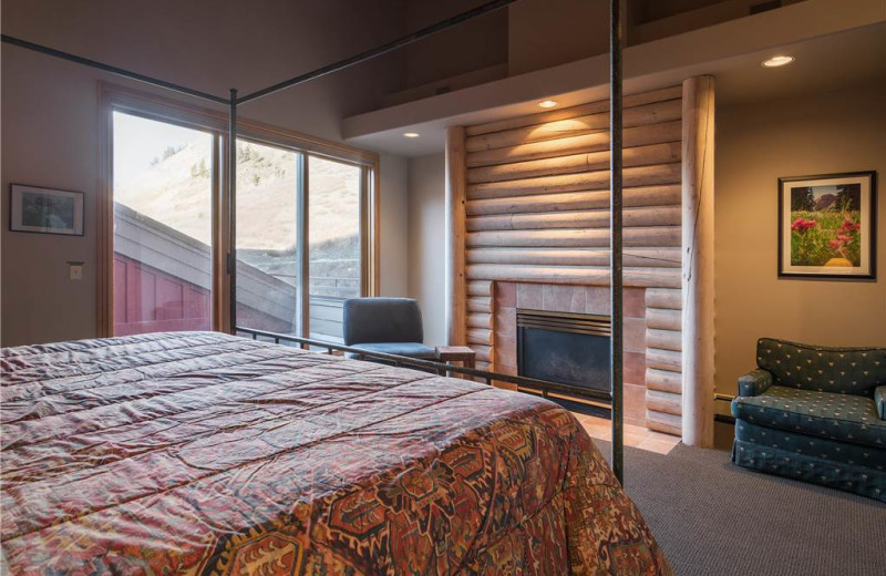 Rental bedroom at Canyon Services Vacation Rentals.