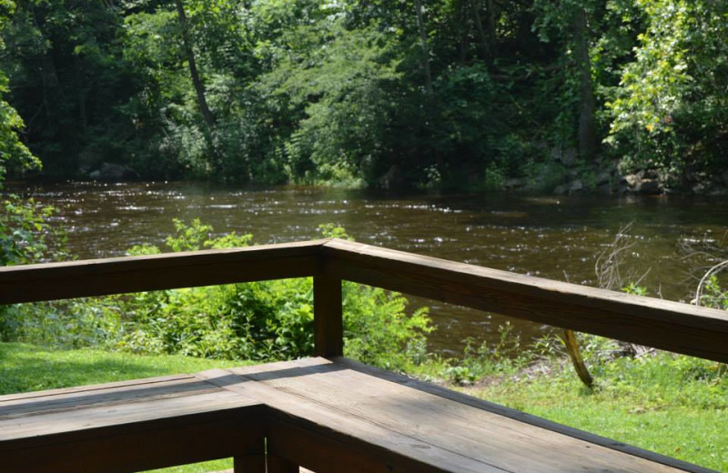 Rental river view at Stay Waterfront - Cheat River Lodge & Cabins.