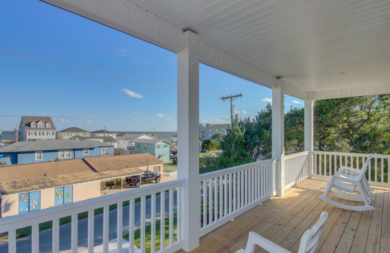 Rental balcony at North Beach Vacation Rentals.