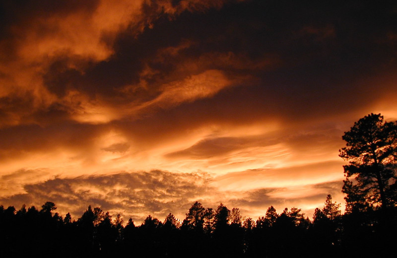 Sunset at Meadow Creek Lodge and Event Center.