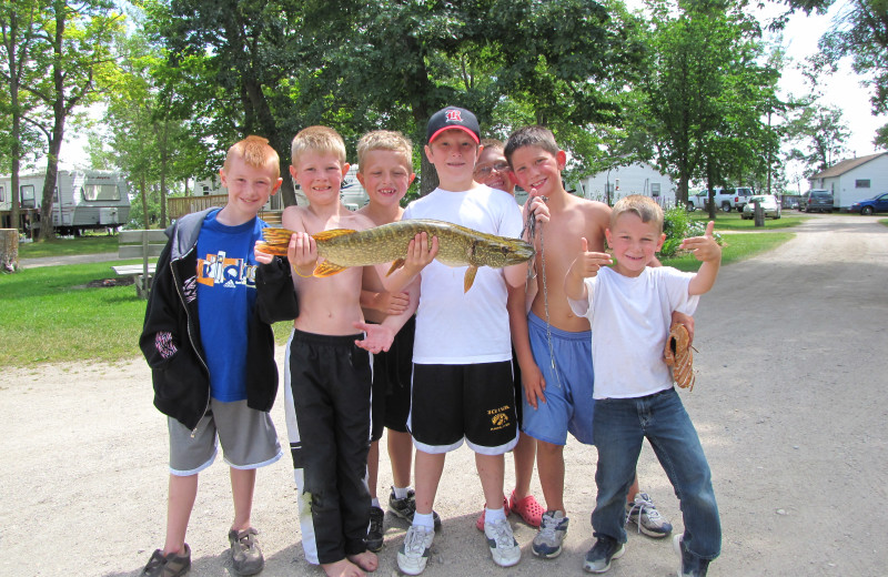 Fishing at Mill Lake Resort.