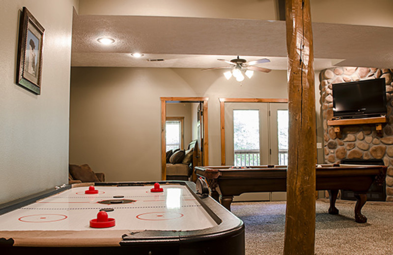 Rental game room at Branson Vacation Houses.